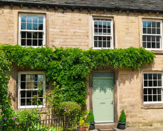 mock sash double glazed windows on a house