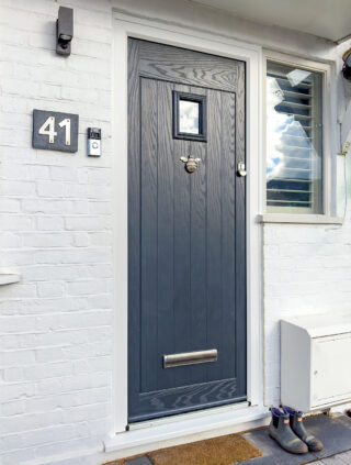 Anthracite Grey Composite Front Door Sheerwater Glass