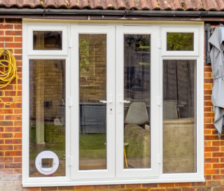 uPVC French Patio Doors with Cat Flap