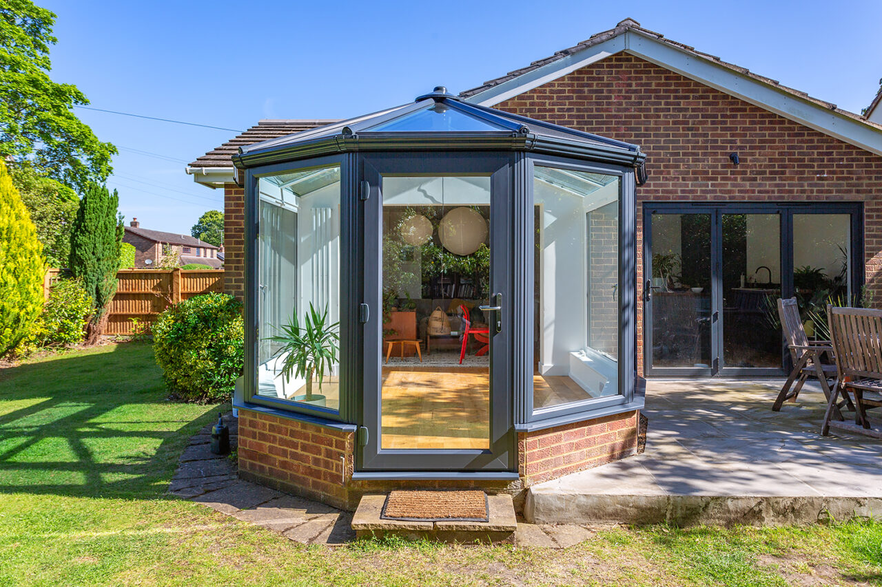 Conservatory Anthracite Grey Low E, solar controlled and self cleaning glass 3