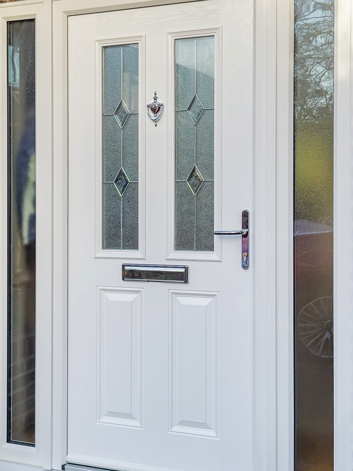 White Composite Door with windows