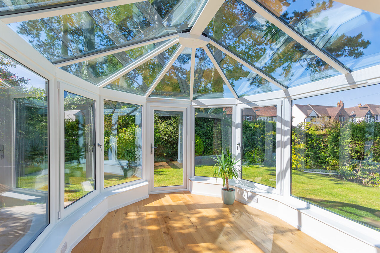 Conservatory Woking Low E, solar controlled and self cleaning glass Internal