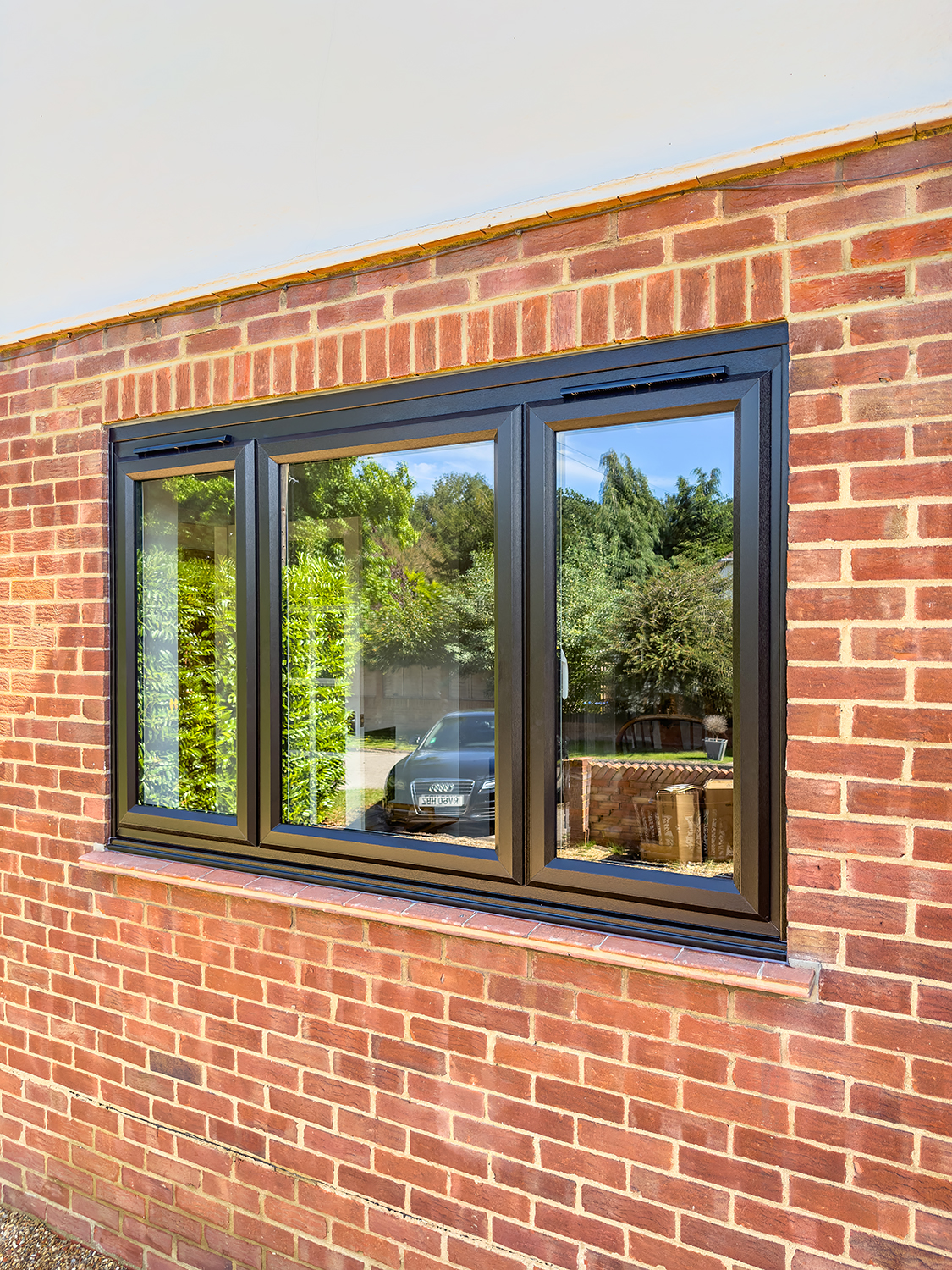 Black uPVC Double Glazed Windows Fensa