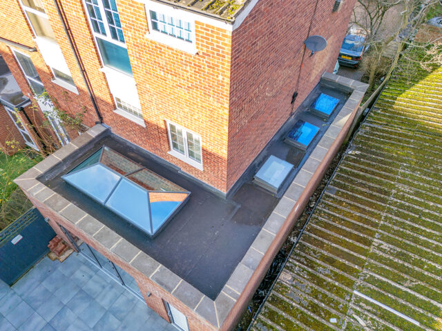 Roof Lantern and 3 Skylights For home extension