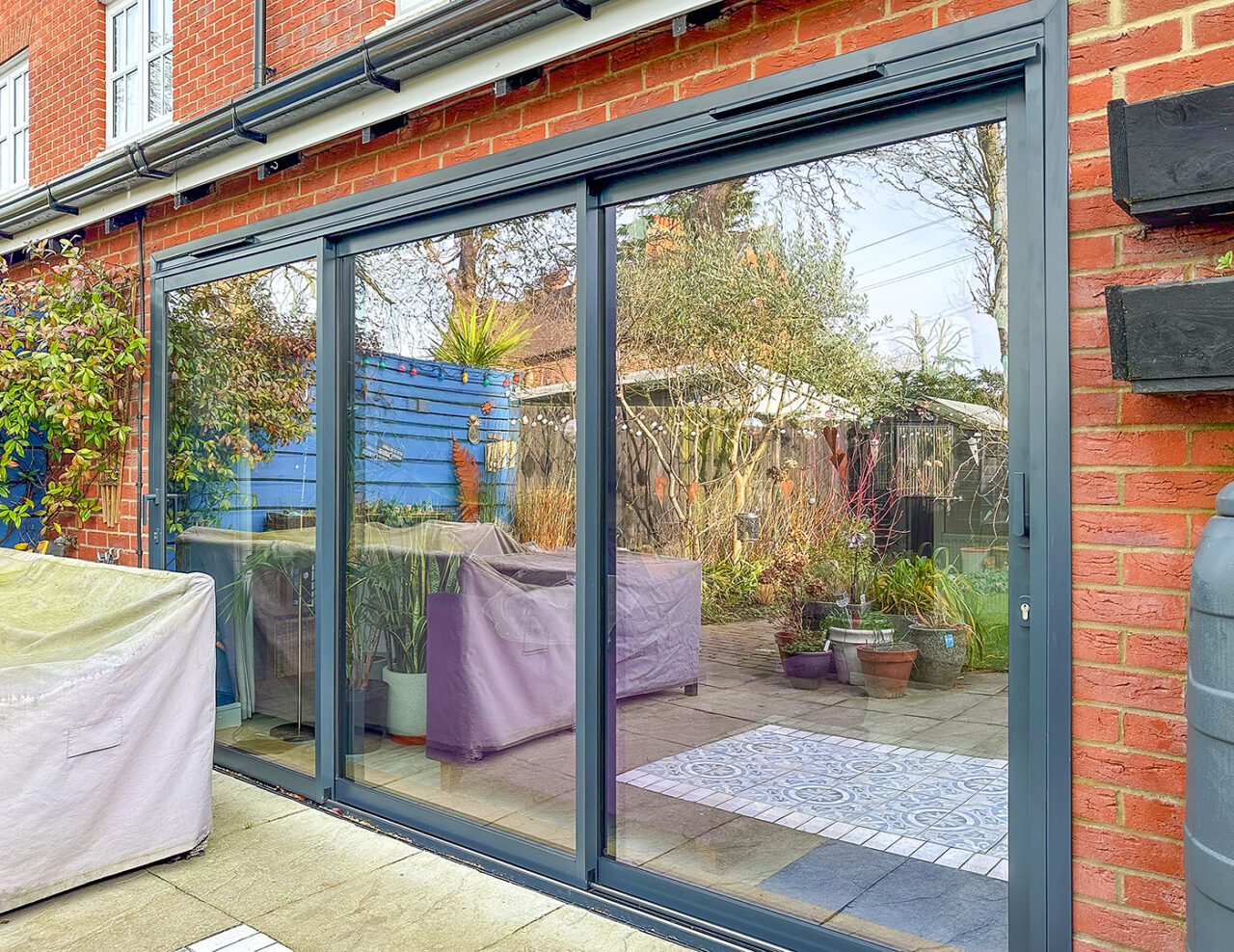 Anthracite Grey Aluminium Sliding Patio Door