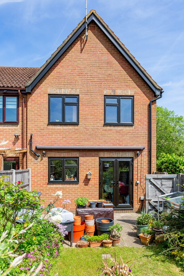 Black Slimline Windows and French Patio Doors