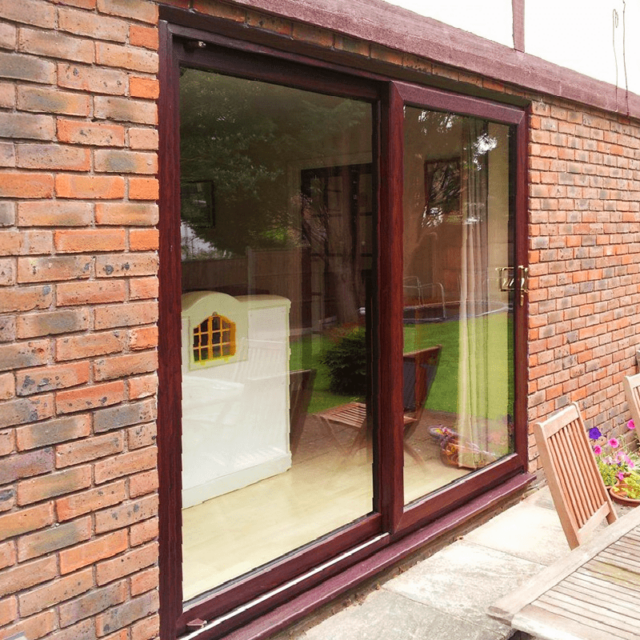 timber-sliding Rosewood patio door